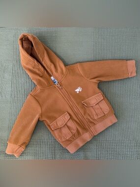 Little Lad brand Toddler Hooded Jacket in Warm Brown Size 12 months